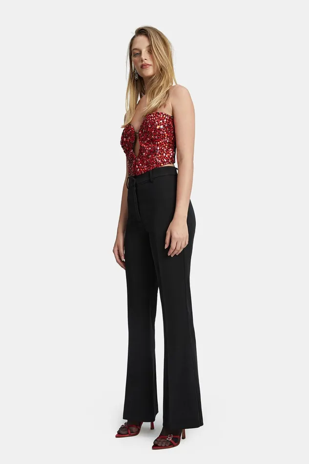 Women Pants Bardot Halifax Slim Flare Pant In Black Black Women Pants Bardot Halifax Slim Flare Pant In Black Black