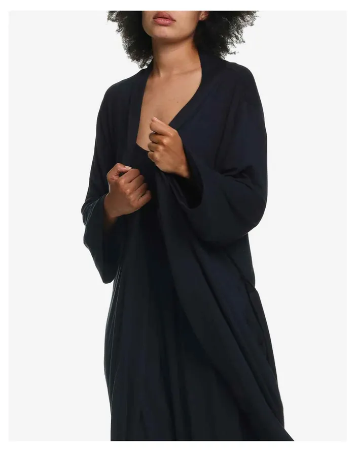 Women Papinelle Sleepwear Modal Maxi Robe Black Madewell Pajamas Women Papinelle Sleepwear Modal Maxi Robe Black Madewell Pajamas