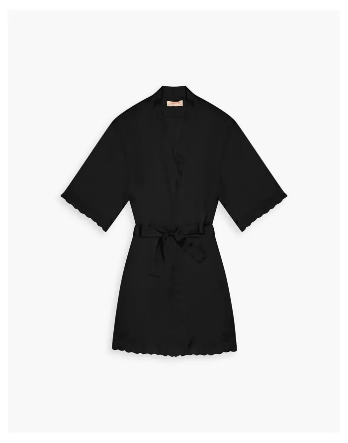 Women Papinelle Sleepwear Pure Silk Lace Robe Black Madewell Pajamas Women Papinelle Sleepwear Pure Silk Lace Robe Black Madewell Pajamas
