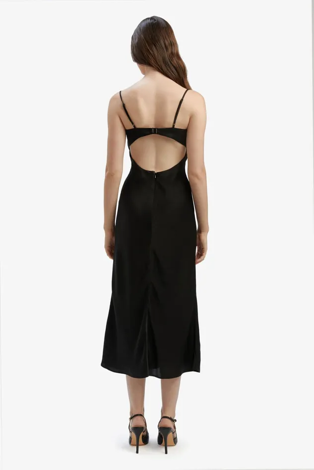 Women Party Dresses Bardot Sabina Midi Dress In Black Black Women Party Dresses Bardot Sabina Midi Dress In Black Black