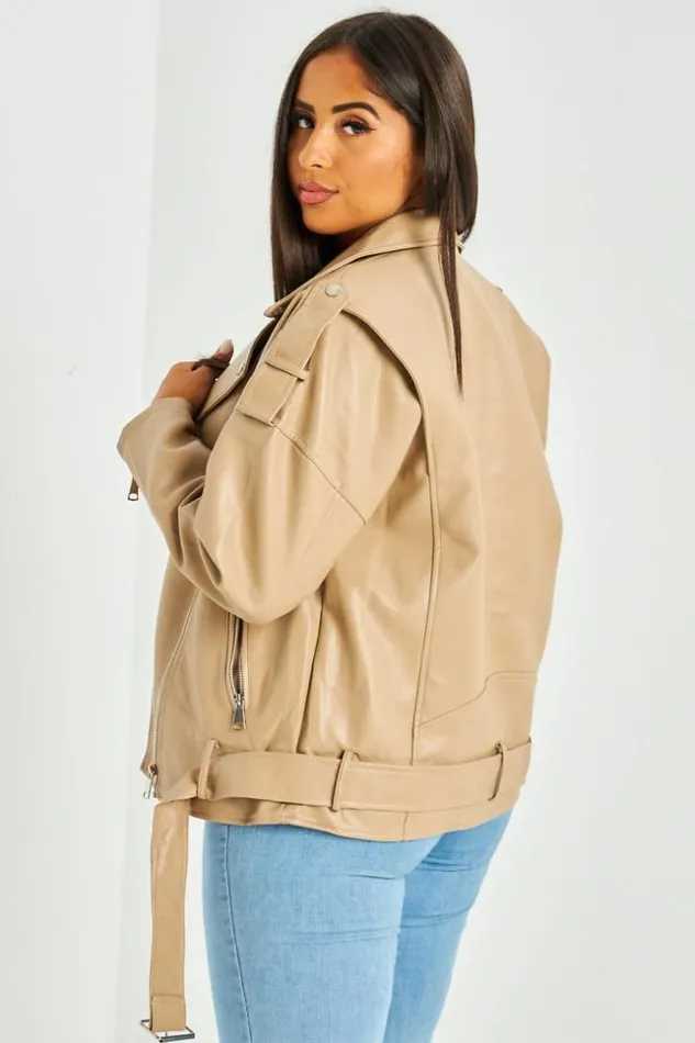 Women Perfecto En Simili Cuir Taupe Ceintur Darkbeige Brentiny Paris Jackets Women Perfecto En Simili Cuir Taupe Ceintur Darkbeige Brentiny Paris Jackets