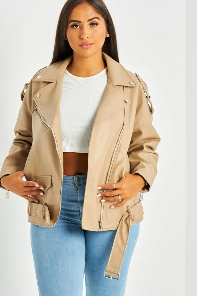 Women Perfecto En Simili Cuir Taupe Ceintur Darkbeige Brentiny Paris Jackets Women Perfecto En Simili Cuir Taupe Ceintur Darkbeige Brentiny Paris Jackets