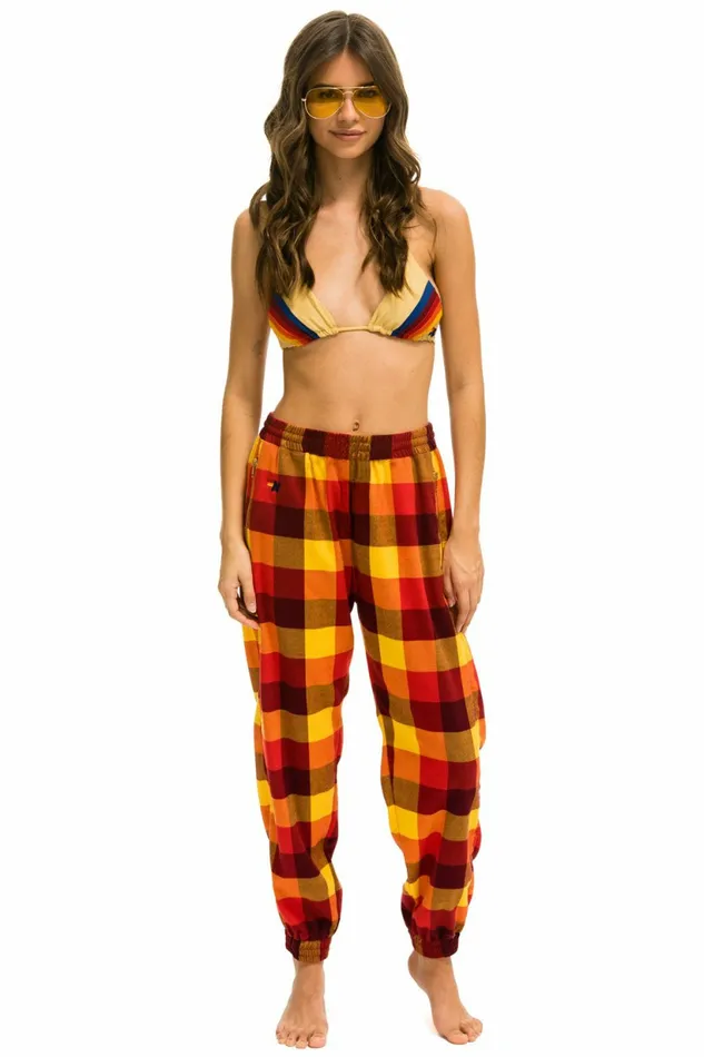 Women PLAID LODGE PANT 8211 SURFY PLAID Aviator Nation Sweatpants