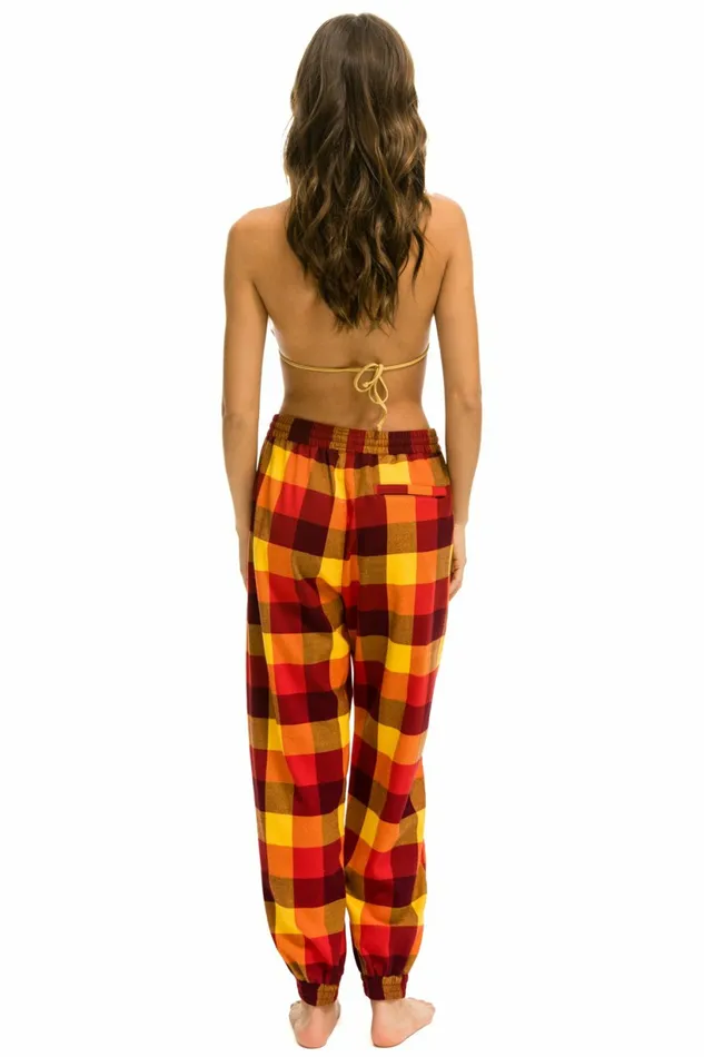 Women PLAID LODGE PANT 8211 SURFY PLAID Aviator Nation Sweatpants Women PLAID LODGE PANT 8211 SURFY PLAID Aviator Nation Sweatpants