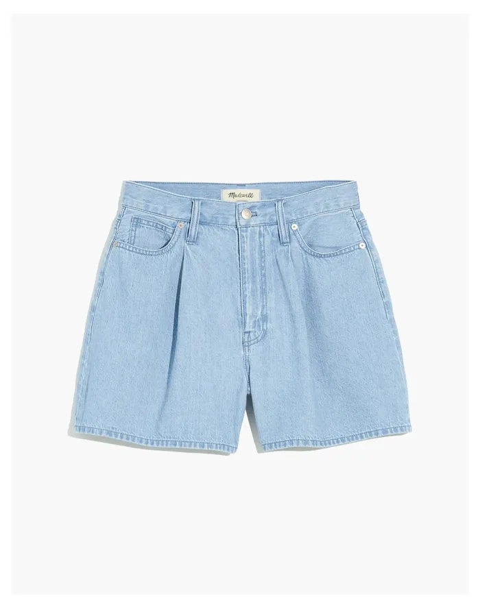 Women Pleated Denim Shorts In Erindale Wash Erindale Wash Madewell Shorts Women Pleated Denim Shorts In Erindale Wash Erindale Wash Madewell Shorts