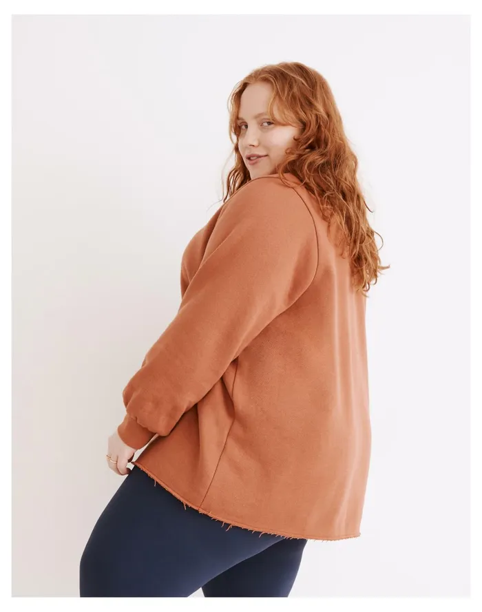 Women Plus MWL Betterterry Relaxed Turtleneck Sweatshirt Warm Umber Madewell MWL Athleisure Women Plus MWL Betterterry Relaxed Turtleneck Sweatshirt Warm Umber Madewell MWL Athleisure