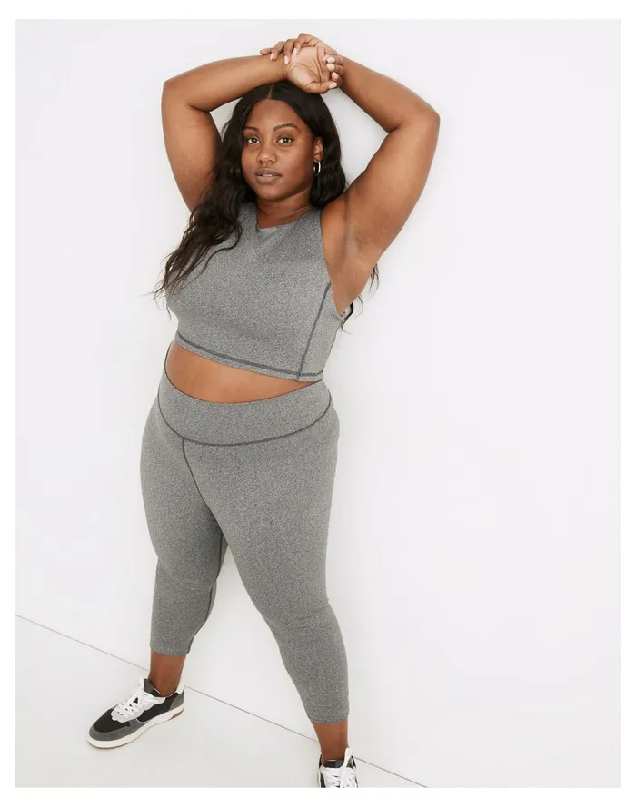 Women Plus MWL Form High Rise 23034 Leggings In Heathered Charcoal Hthr Charcoal Madewell Activewear