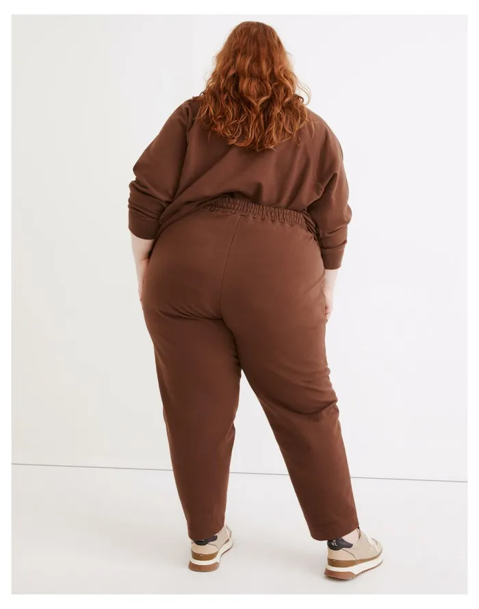 Women Plus MWL Ribbed Seamed Sweatpants Hot Cocoa Madewell MWL Athleisure Women Plus MWL Ribbed Seamed Sweatpants Hot Cocoa Madewell MWL Athleisure