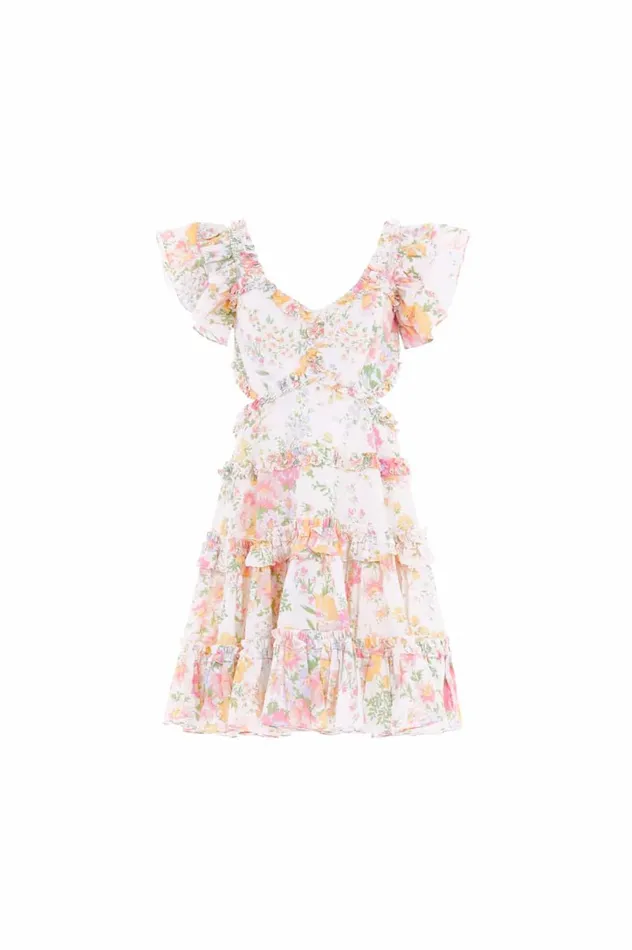 Women Printed Dresses Needle and Thread Sunrise Bloom Backless Cotton Micro Mini Dress Multi