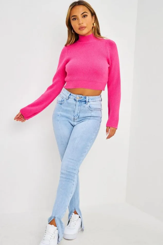Women Pull Court En Mailles Rose Pink Brentiny Paris Sweaters and Sweatshirts Women Pull Court En Mailles Rose Pink Brentiny Paris Sweaters and Sweatshirts