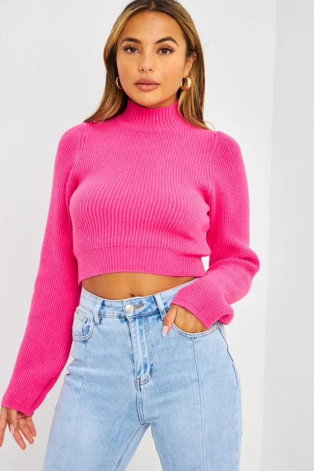 Women Pull Court En Mailles Rose Pink Brentiny Paris Sweaters and Sweatshirts Women Pull Court En Mailles Rose Pink Brentiny Paris Sweaters and Sweatshirts