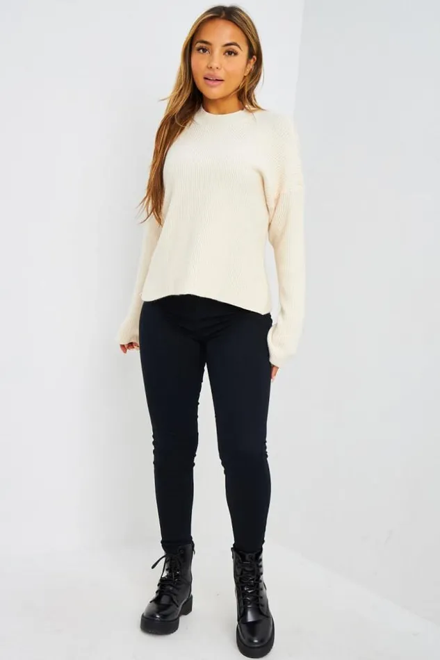 Women Pull cru En Grosses Mailles Ecru Brentiny Paris Sweaters and Sweatshirts Women Pull cru En Grosses Mailles Ecru Brentiny Paris Sweaters and Sweatshirts