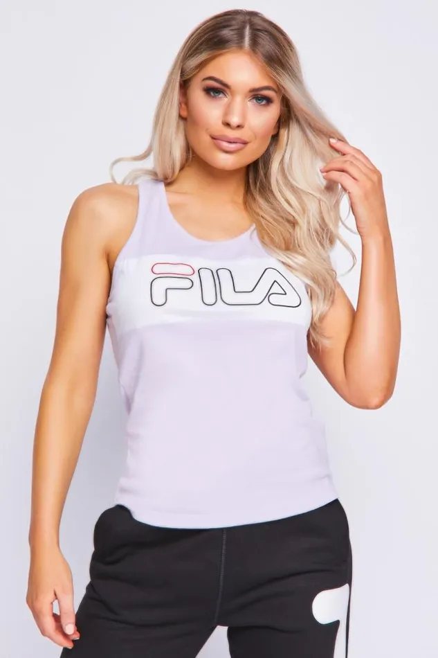 Women Purple Teresa Fila Tank Top Brentiny Paris Lace Tops