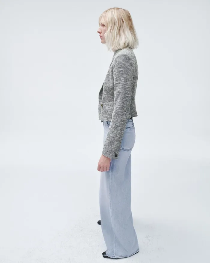 Women Rag and Bone Blazers and Vests Josie Italian Tweed Blazer Navy White Muti Women Rag and Bone Blazers and Vests Josie Italian Tweed Blazer Navy White Muti