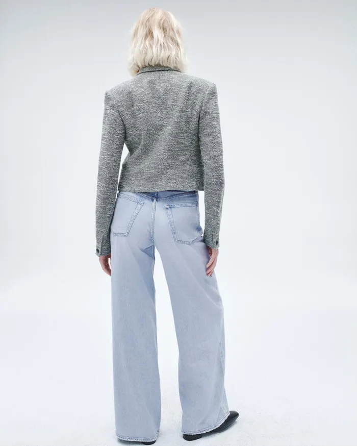 Women Rag and Bone Blazers and Vests Josie Italian Tweed Blazer Navy White Muti Women Rag and Bone Blazers and Vests Josie Italian Tweed Blazer Navy White Muti