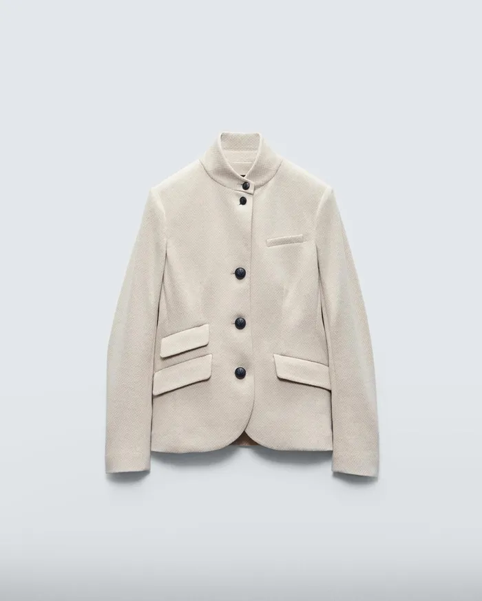Women Rag and Bone Blazers and Vests Slade Italian Plaid Blazer Beige Women Rag and Bone Blazers and Vests Slade Italian Plaid Blazer Beige