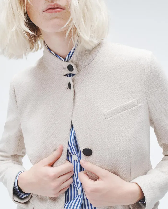 Women Rag and Bone Blazers and Vests Slade Italian Plaid Blazer Beige Women Rag and Bone Blazers and Vests Slade Italian Plaid Blazer Beige