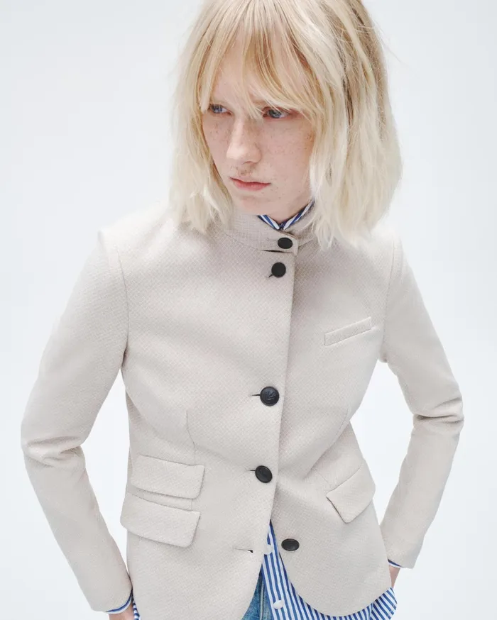 Women Rag and Bone Blazers and Vests Slade Italian Plaid Blazer Beige Women Rag and Bone Blazers and Vests Slade Italian Plaid Blazer Beige