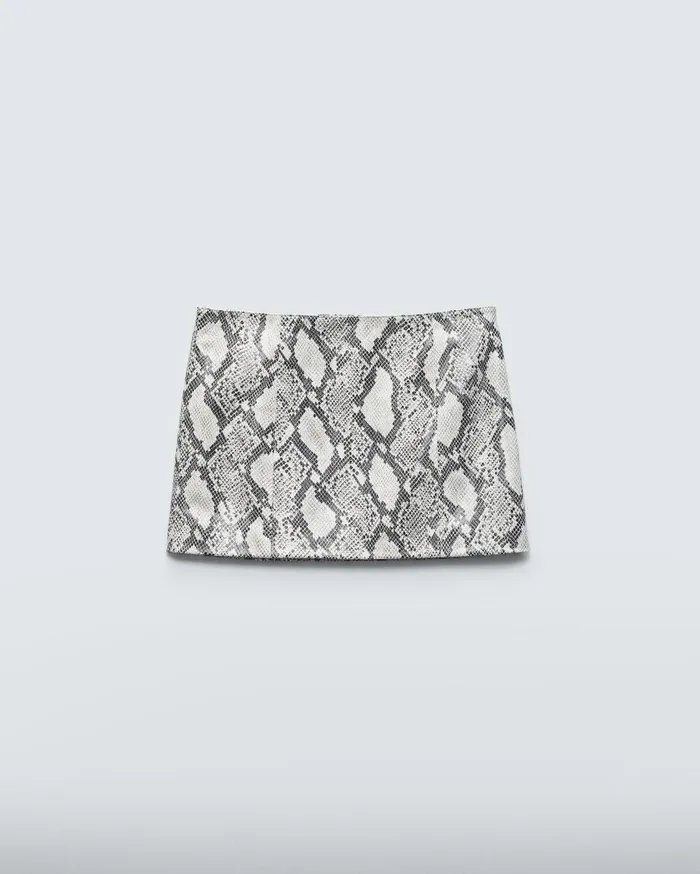 Women Rag and Bone Dresses and Skirts Emerson Leather Skirt Snake Print Women Rag and Bone Dresses and Skirts Emerson Leather Skirt Snake Print