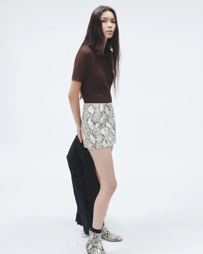Women Rag and Bone Dresses and Skirts Emerson Leather Skirt Snake Print Women Rag and Bone Dresses and Skirts Emerson Leather Skirt Snake Print