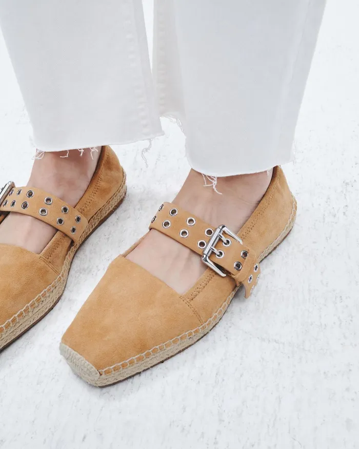 Women Rag and Bone Flats Anteros Espadrille Oak Brown Suede Women Rag and Bone Flats Anteros Espadrille Oak Brown Suede