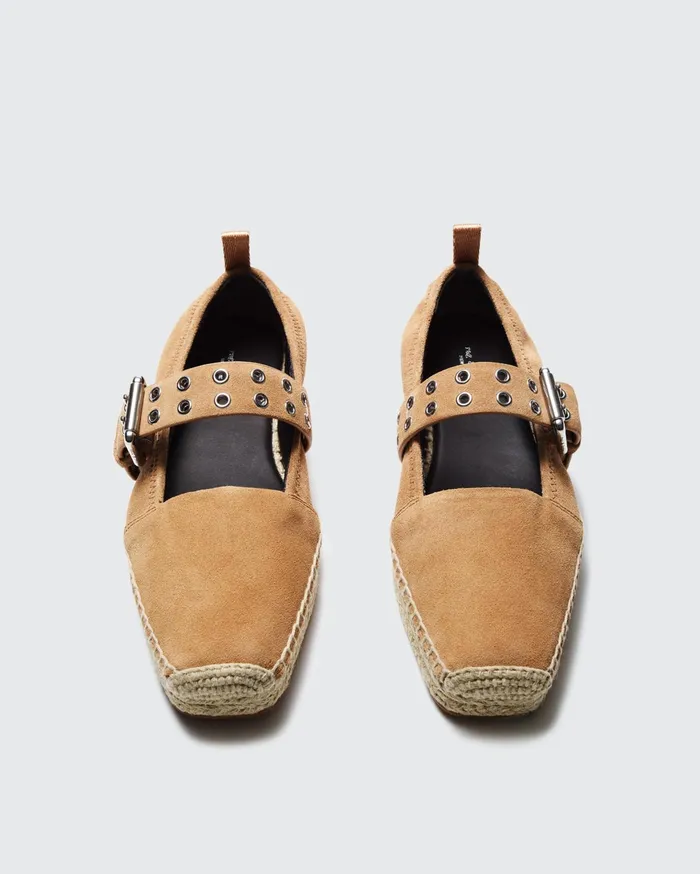 Women Rag and Bone Flats Anteros Espadrille Oak Brown Suede Women Rag and Bone Flats Anteros Espadrille Oak Brown Suede