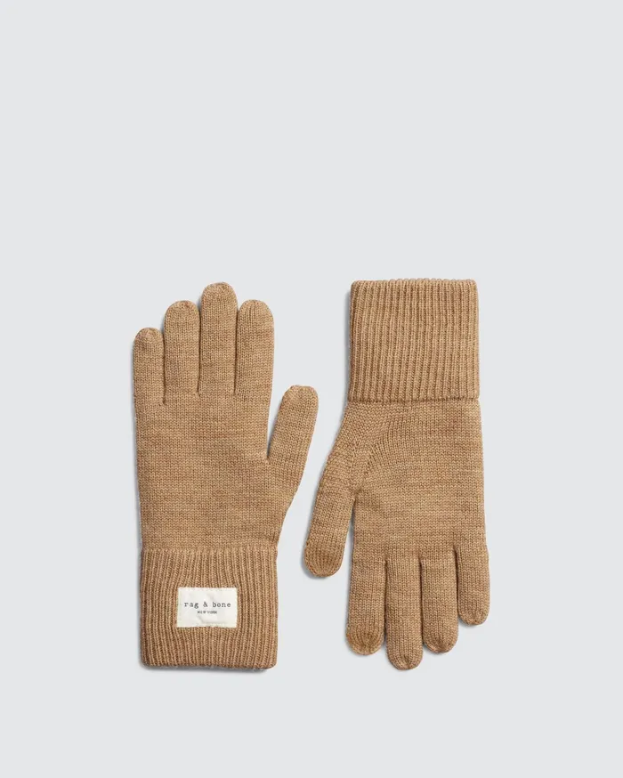 Women Rag and Bone Gloves Addison Tech Gloves Camel