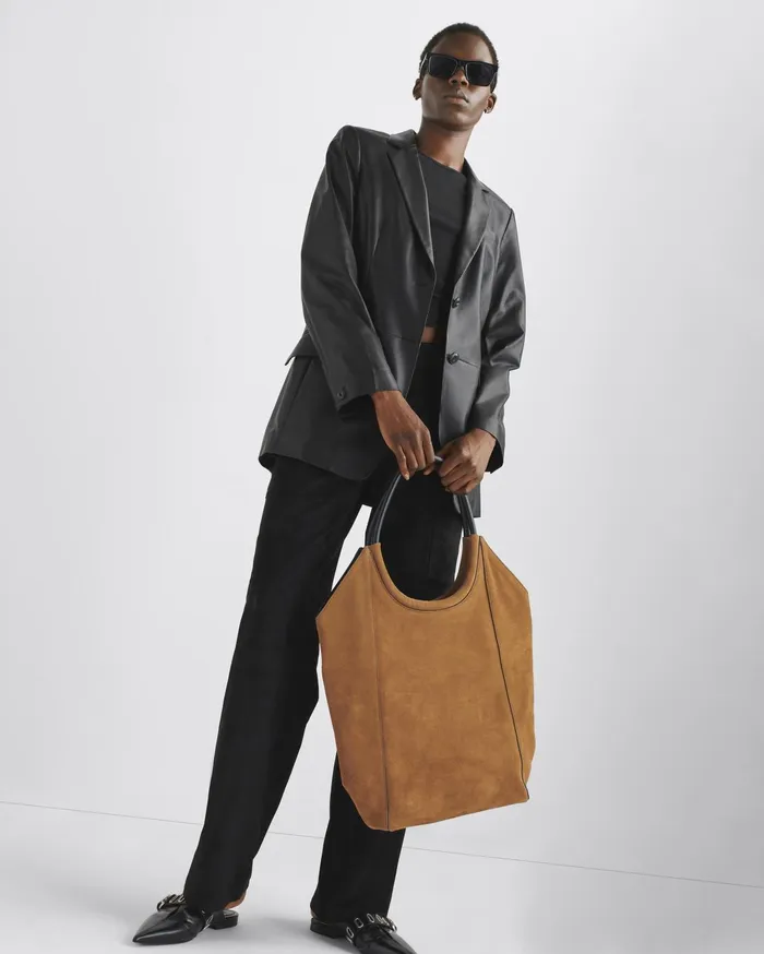 Women Rag and Bone Handbags Remi Shopper Golden Brown Suede Women Rag and Bone Handbags Remi Shopper Golden Brown Suede