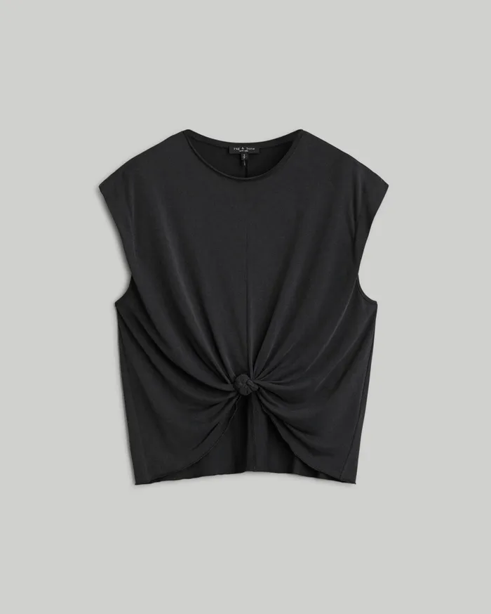 Women Rag and Bone TShirts Jenna Tee Black Women Rag and Bone TShirts Jenna Tee Black