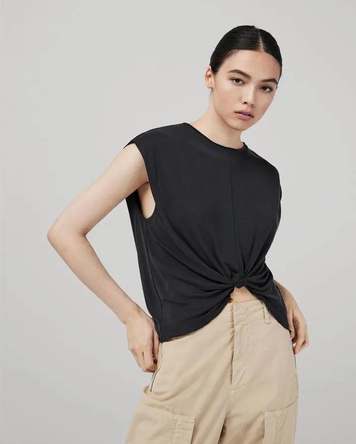 Women Rag and Bone TShirts Jenna Tee Black Women Rag and Bone TShirts Jenna Tee Black