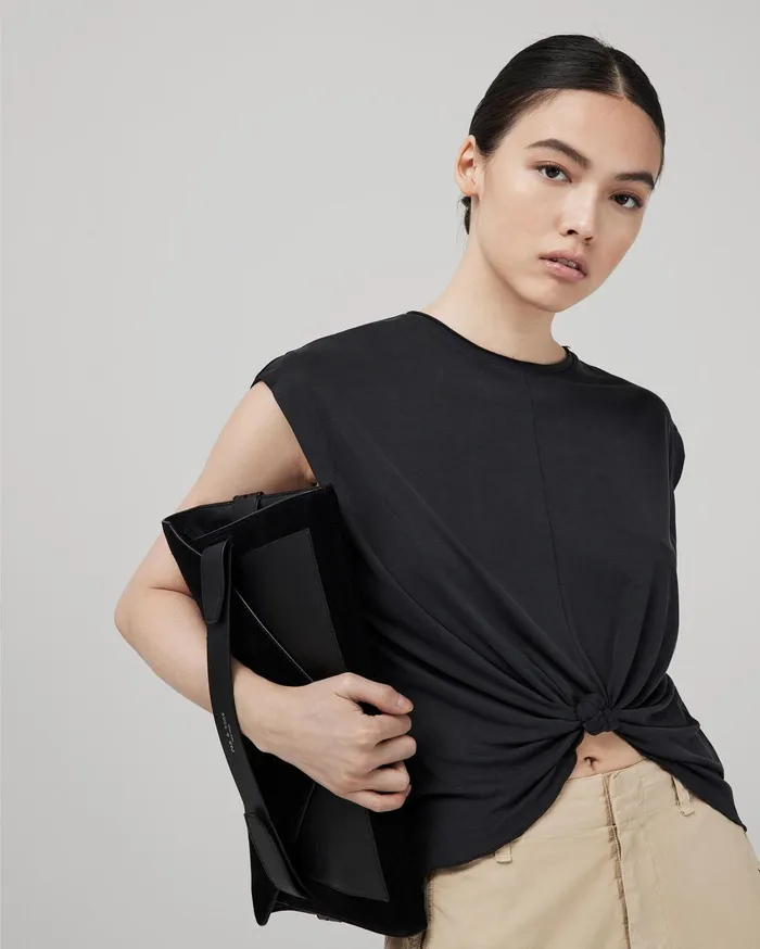 Women Rag and Bone TShirts Jenna Tee Black Women Rag and Bone TShirts Jenna Tee Black