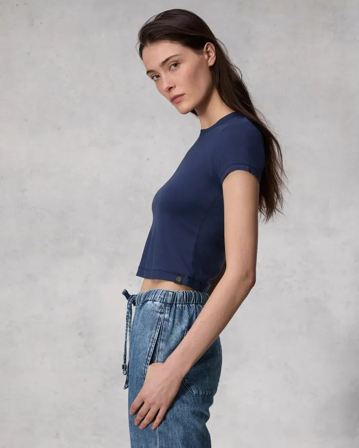 Women Rag and Bone TShirts Luca Baby Tee Deep Navy Women Rag and Bone TShirts Luca Baby Tee Deep Navy