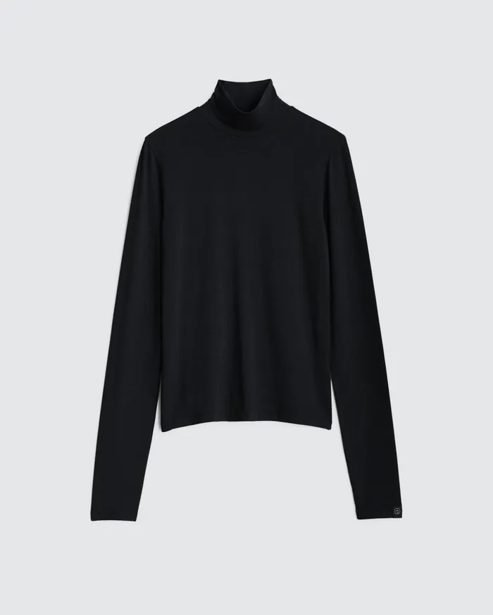 Women Rag and Bone TShirts Luca Turtleneck Black Women Rag and Bone TShirts Luca Turtleneck Black