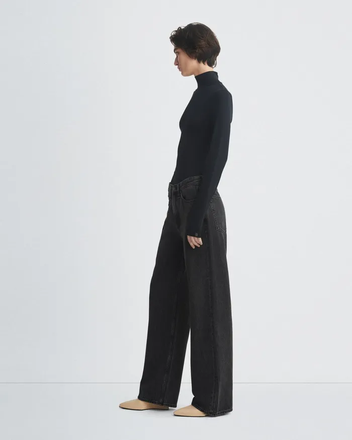 Women Rag and Bone TShirts Luca Turtleneck Black Women Rag and Bone TShirts Luca Turtleneck Black