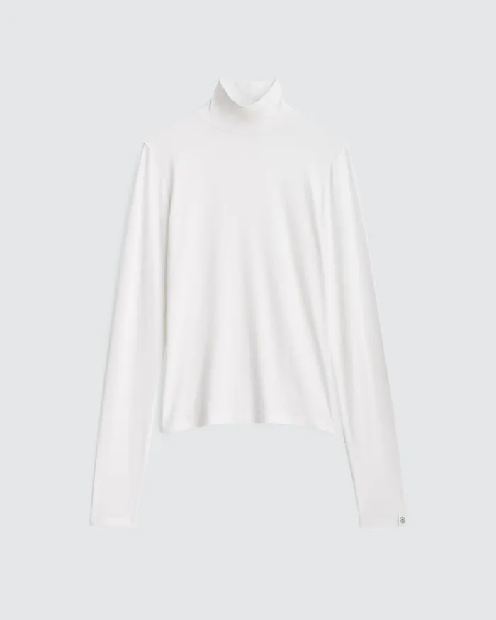 Women Rag and Bone TShirts Luca Turtleneck White Women Rag and Bone TShirts Luca Turtleneck White