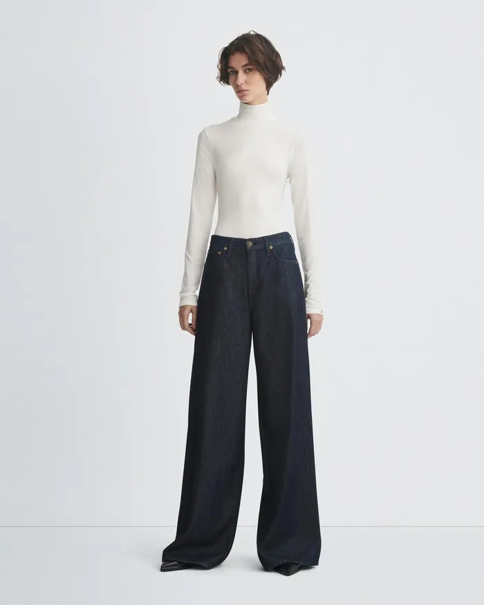Women Rag and Bone TShirts Luca Turtleneck White Women Rag and Bone TShirts Luca Turtleneck White