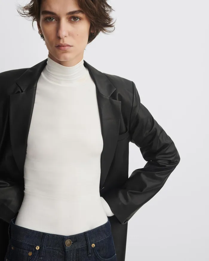 Women Rag and Bone TShirts Luca Turtleneck White Women Rag and Bone TShirts Luca Turtleneck White