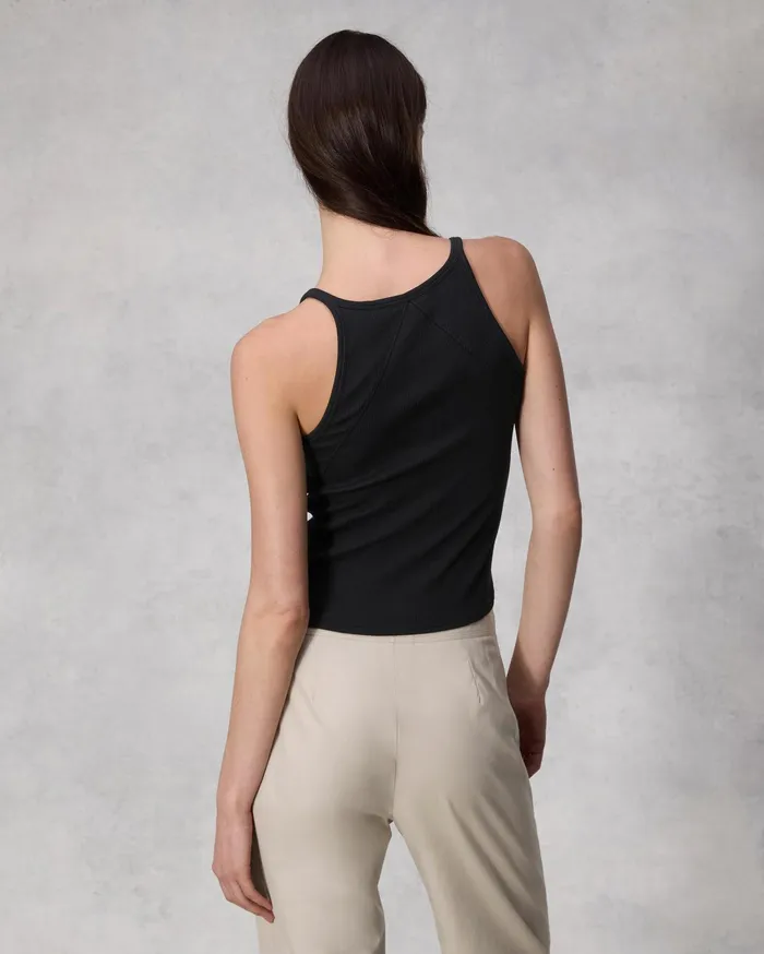 Women Rag and Bone TShirts The Essential Rib String Tank Black Women Rag and Bone TShirts The Essential Rib String Tank Black