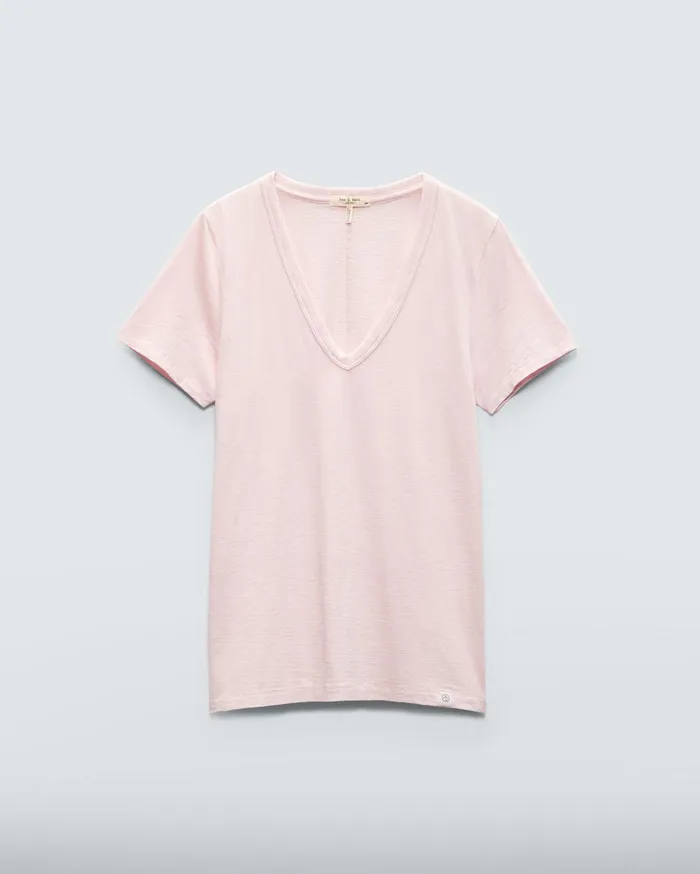 Women Rag and Bone TShirts The Slub Vee Blush Women Rag and Bone TShirts The Slub Vee Blush