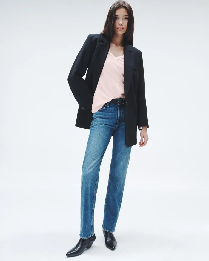 Women Rag and Bone TShirts The Slub Vee Blush Women Rag and Bone TShirts The Slub Vee Blush