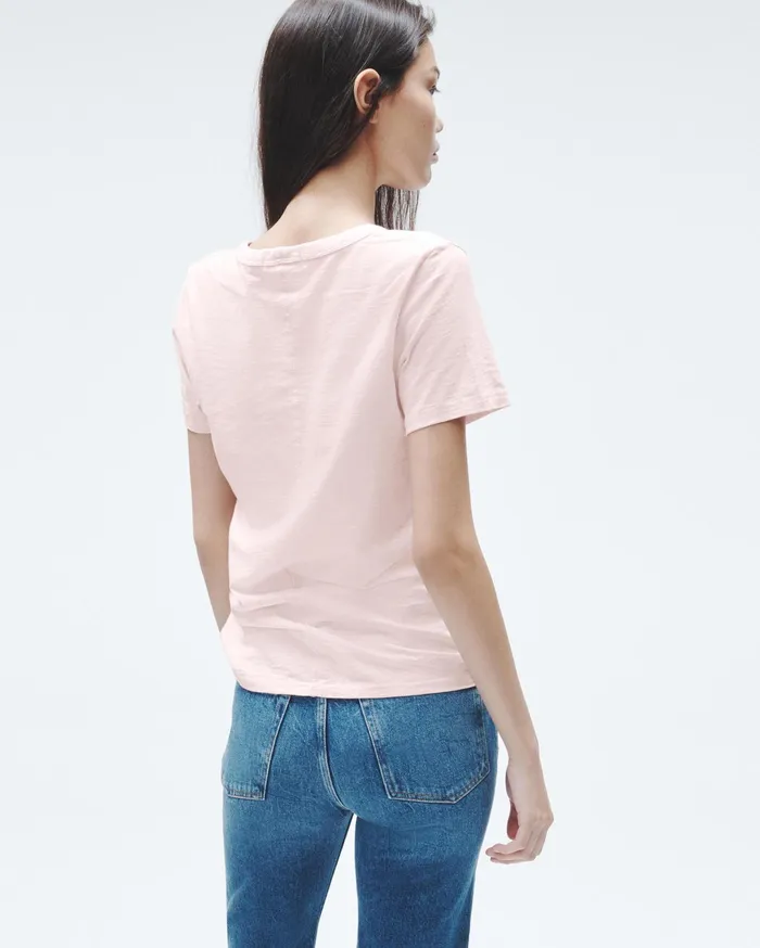 Women Rag and Bone TShirts The Slub Vee Blush Women Rag and Bone TShirts The Slub Vee Blush