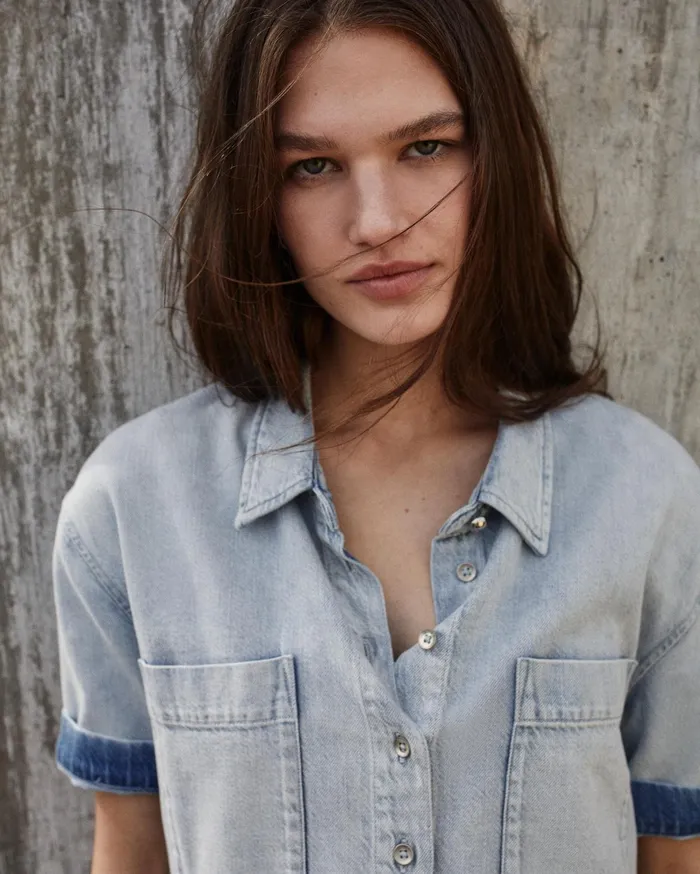 Women Rag and Bone Tops Ultra Featherweight Lenna Shirt Aliah