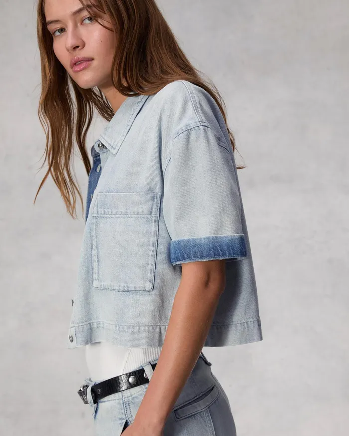 Women Rag and Bone Tops Ultra Featherweight Lenna Shirt Aliah Women Rag and Bone Tops Ultra Featherweight Lenna Shirt Aliah