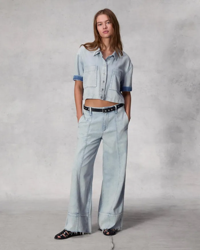 Women Rag and Bone Tops Ultra Featherweight Lenna Shirt Aliah Women Rag and Bone Tops Ultra Featherweight Lenna Shirt Aliah