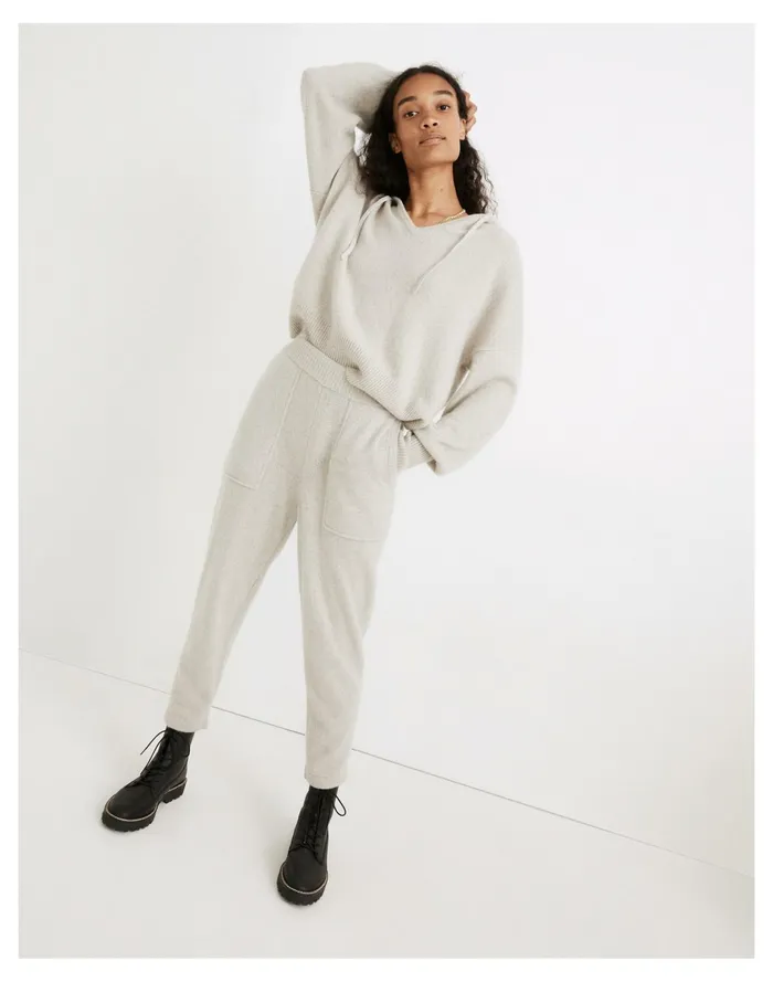 Women Resourced Cashmere Allendale Sweater Pants Heather Dust Madewell Sweaters