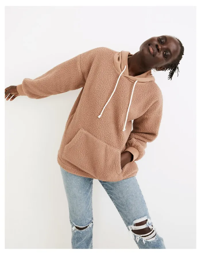 Women Resourced Fleece Bubble Sleeve Hoodie Sweatshirt Faded Earth Madewell Sweatshirts and Sweatpants Women Resourced Fleece Bubble Sleeve Hoodie Sweatshirt Faded Earth Madewell Sweatshirts and Sweatpants