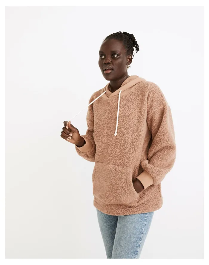 Women Resourced Fleece Bubble Sleeve Hoodie Sweatshirt Faded Earth Madewell Sweatshirts and Sweatpants Women Resourced Fleece Bubble Sleeve Hoodie Sweatshirt Faded Earth Madewell Sweatshirts and Sweatpants