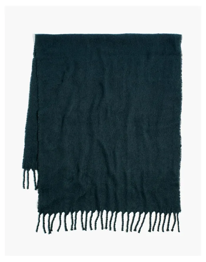 Women Resourced Oversized Scarf Midnight Green Madewell Scarves and Capes Women Resourced Oversized Scarf Midnight Green Madewell Scarves and Capes