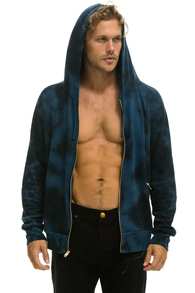 Women RELAXED HAND DYED ZIP HOODIE 8211 TIE DYE BLUE BLACK Aviator Nation Hoodies Women RELAXED HAND DYED ZIP HOODIE 8211 TIE DYE BLUE BLACK Aviator Nation Hoodies