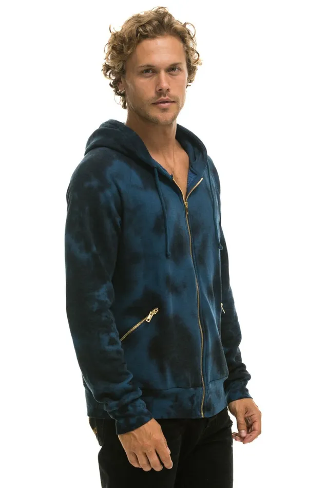 Women RELAXED HAND DYED ZIP HOODIE 8211 TIE DYE BLUE BLACK Aviator Nation Hoodies Women RELAXED HAND DYED ZIP HOODIE 8211 TIE DYE BLUE BLACK Aviator Nation Hoodies